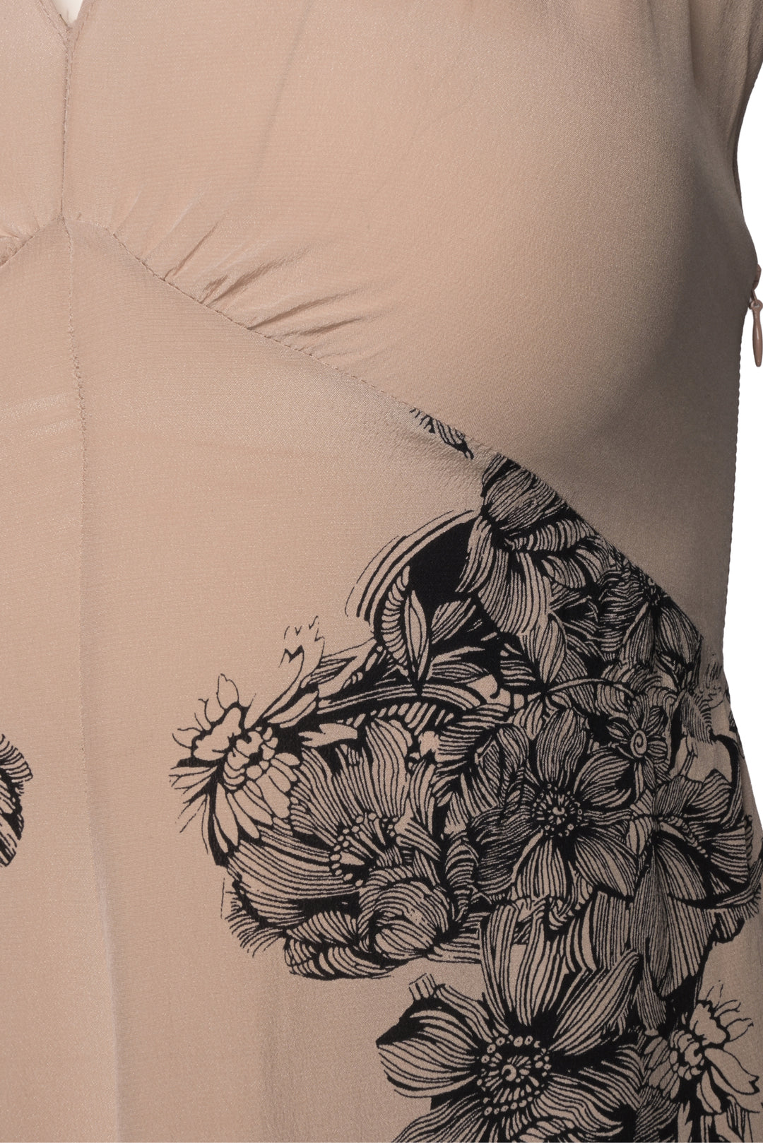 Vanessa Bruno Size 36 Floral Silk Midi Dress