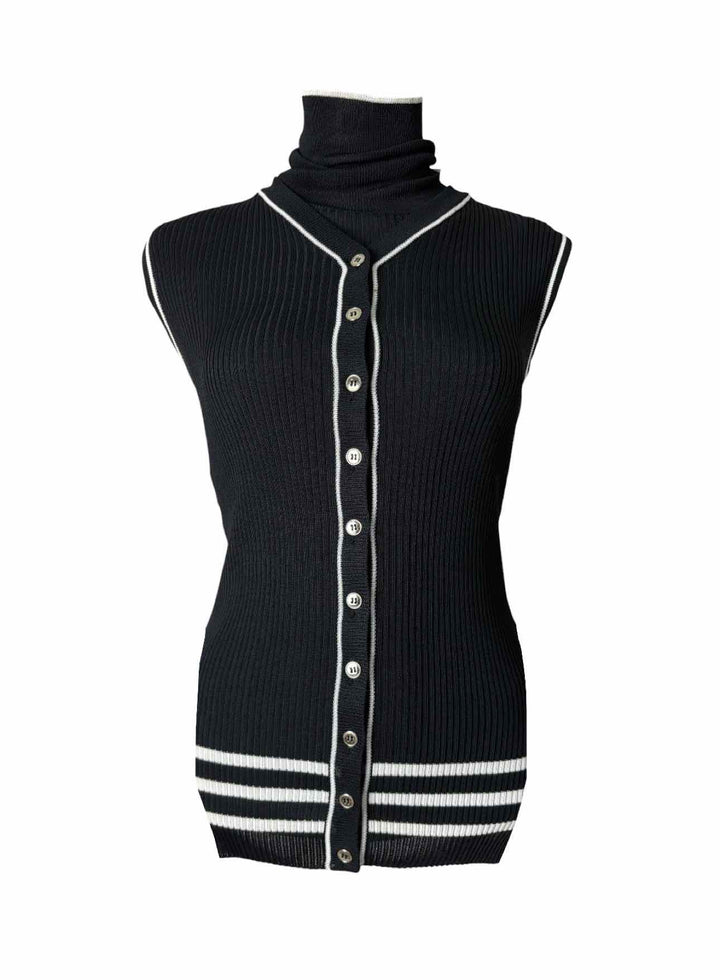 Dolce & Gabbana Size 44 Sleeveless Ribbed Sweater Set