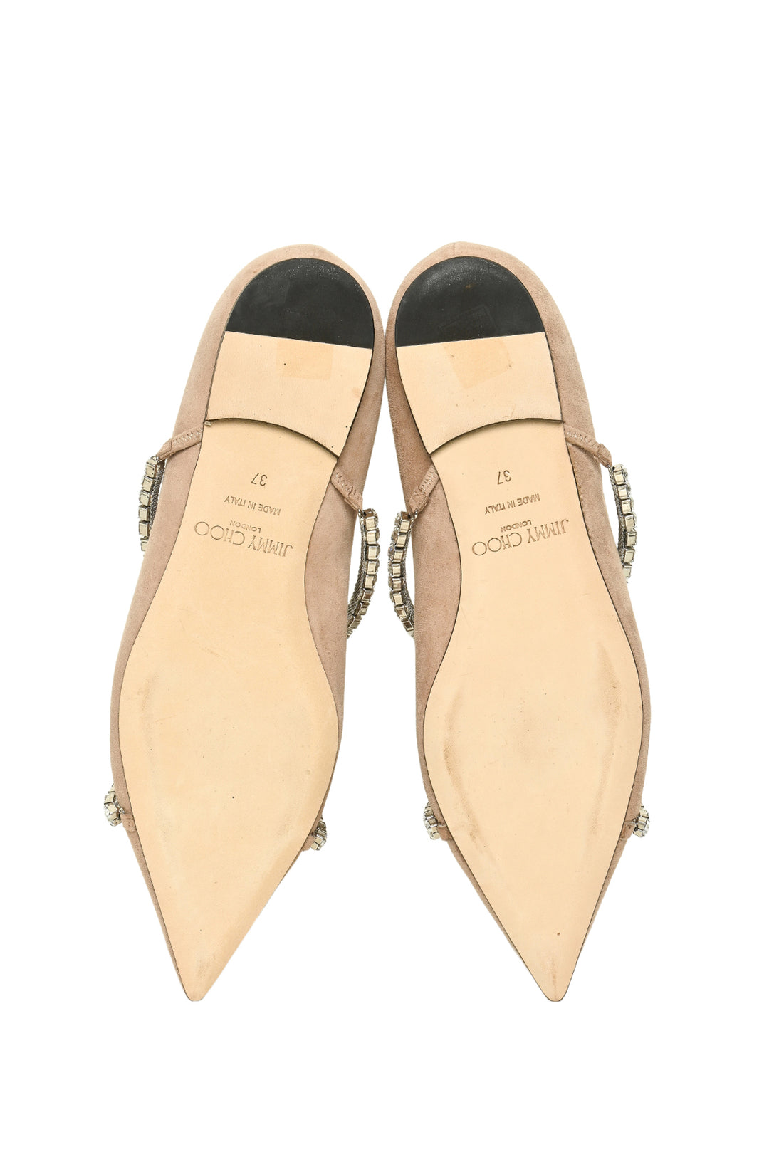 Jimmy Choo Size 37 Crystal Embellished Genevi Flats