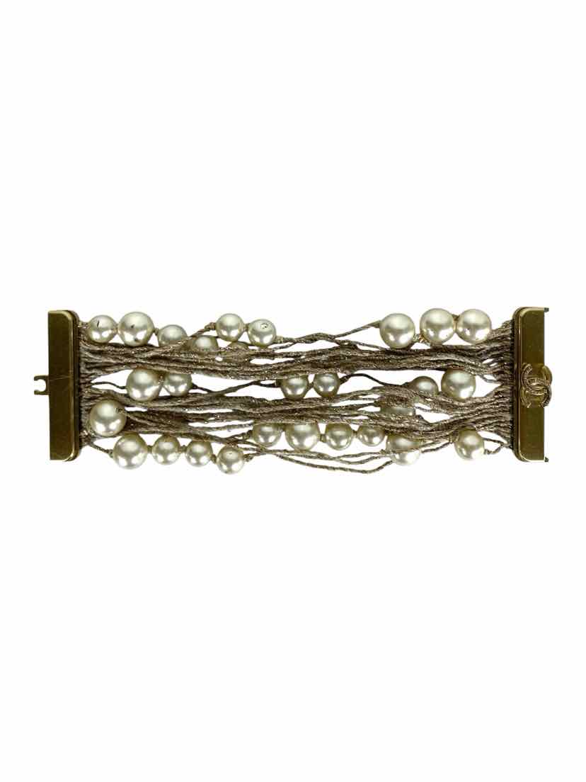 Chanel Peal Multistrand Cuff Bracelet