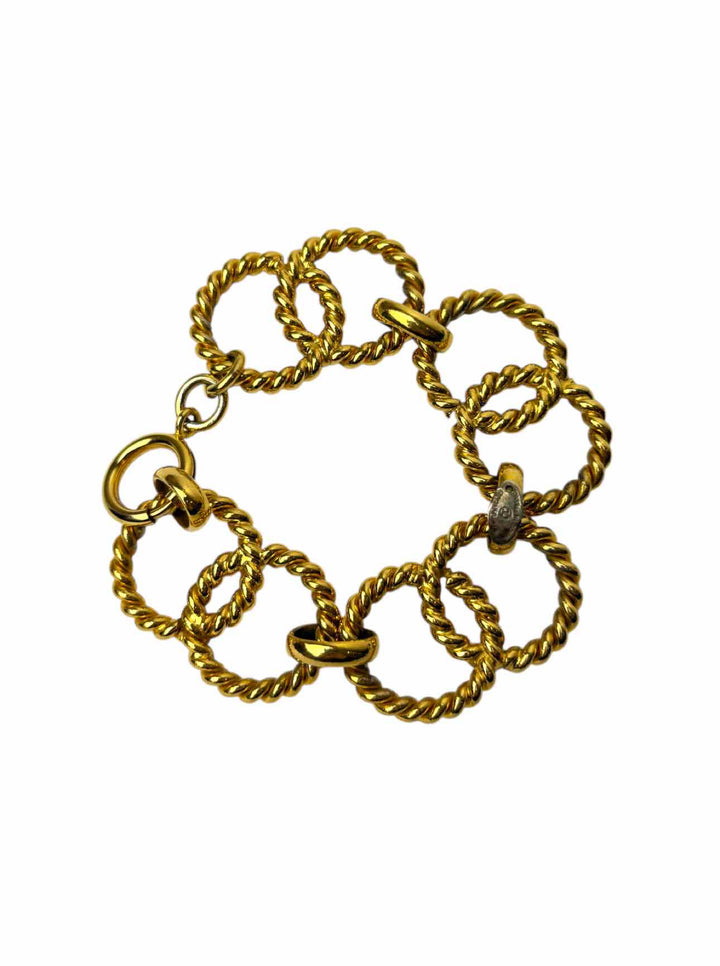 Chanel Gold Tone Link  Bracelet