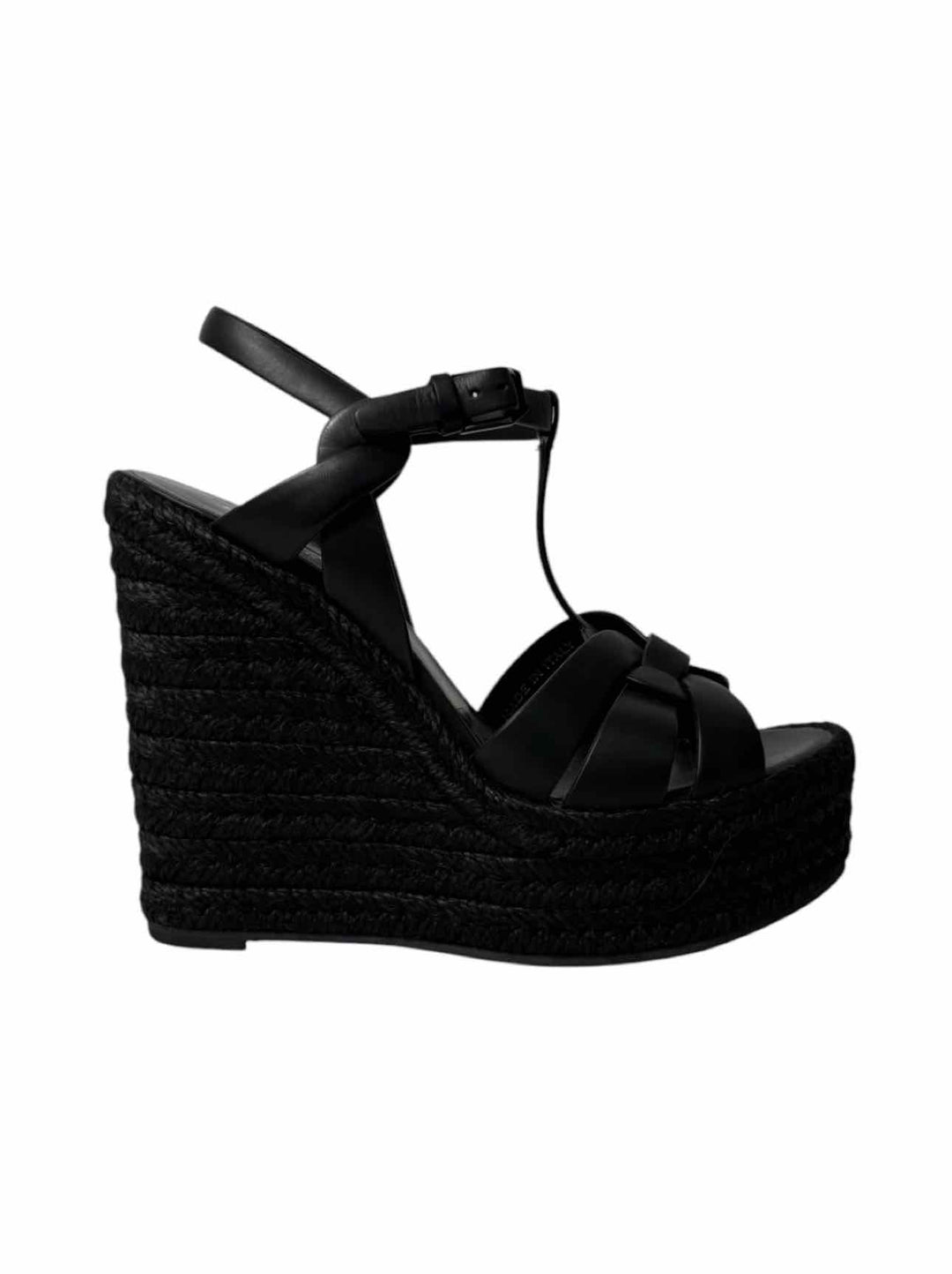 Saint Laurent Size 36 Platform Leather Espadrille Sandals