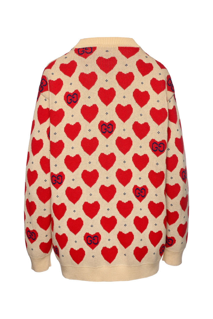 Gucci Printed Heart Size L Cardigan