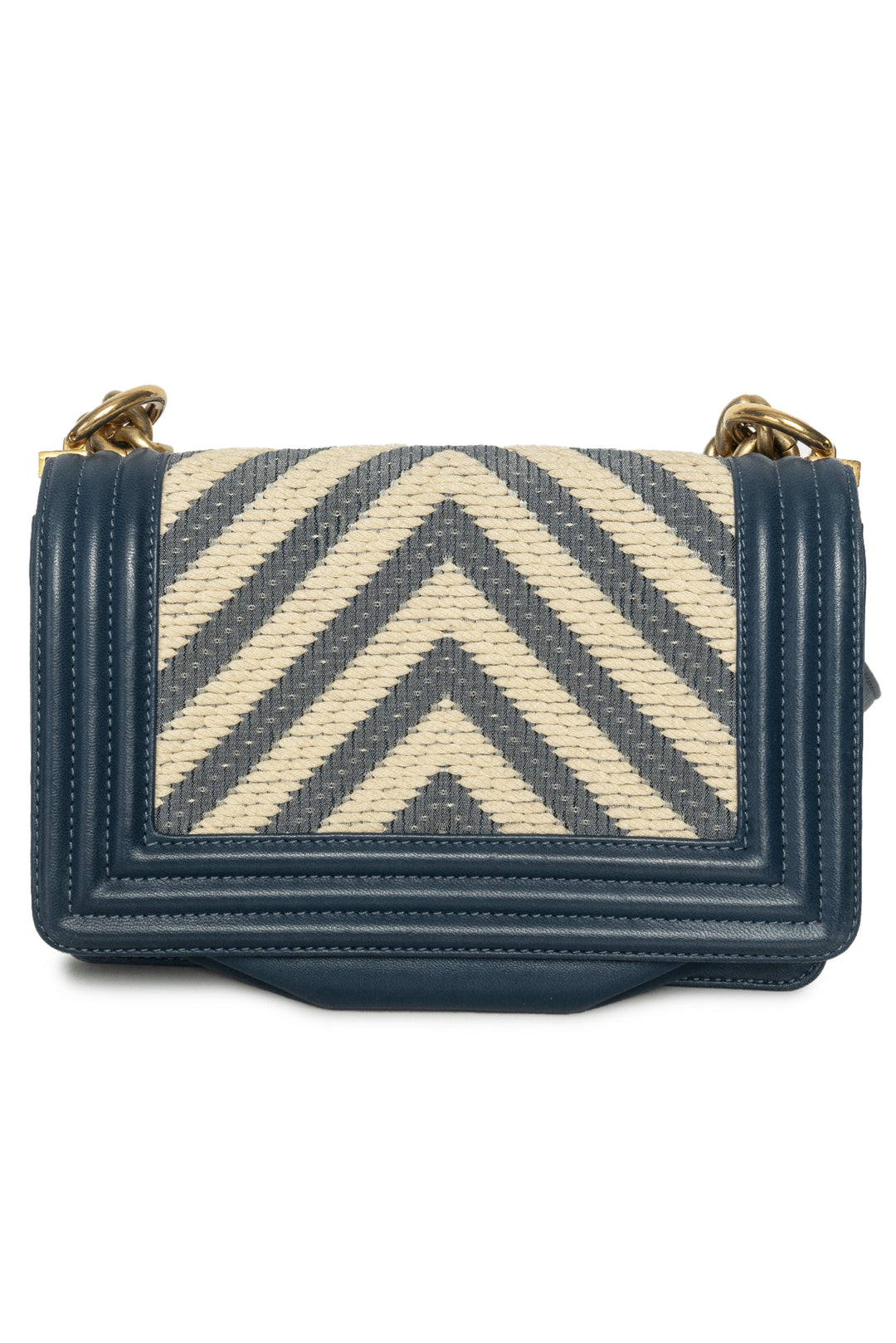 Chanel Chevron Braided Small Boy Flap Bag