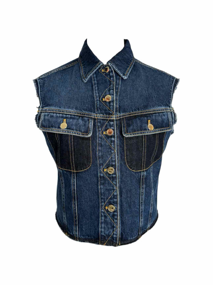 Louis Vuitton Size 36 Distressed Denim Vest