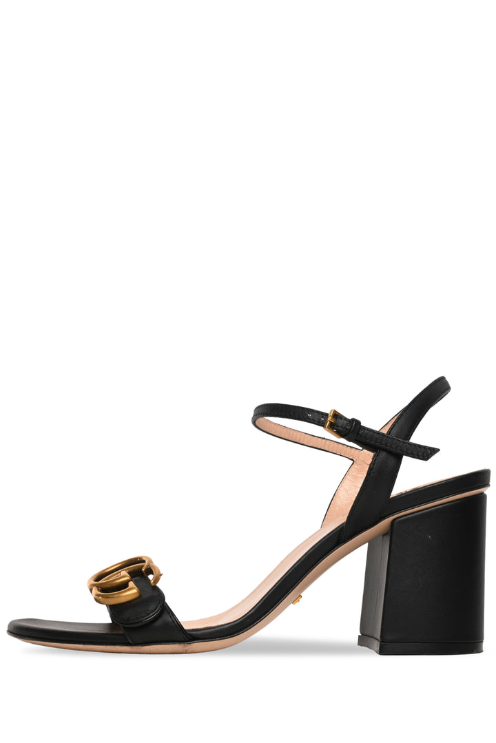 Gucci Size 37 GG Marmont Ankle Wrap Sandals