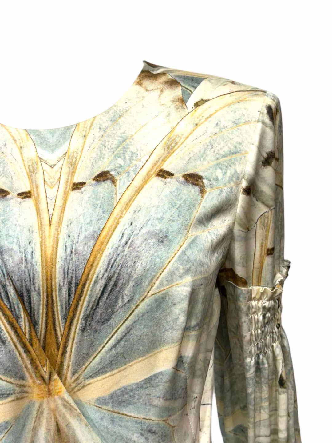 Alexander Mcqueen Size S/M Fall 2018 Collection Patterned Fringe Trim Dress