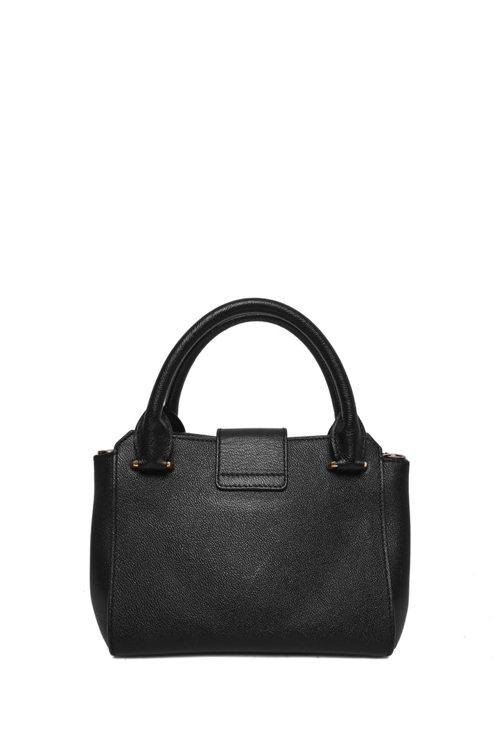 Burberry Grainy Leather Small Buckle Tote Bag