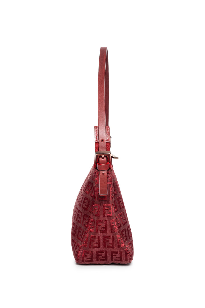 Fendi Zucchino Rosso Pochette Shoulder Bag