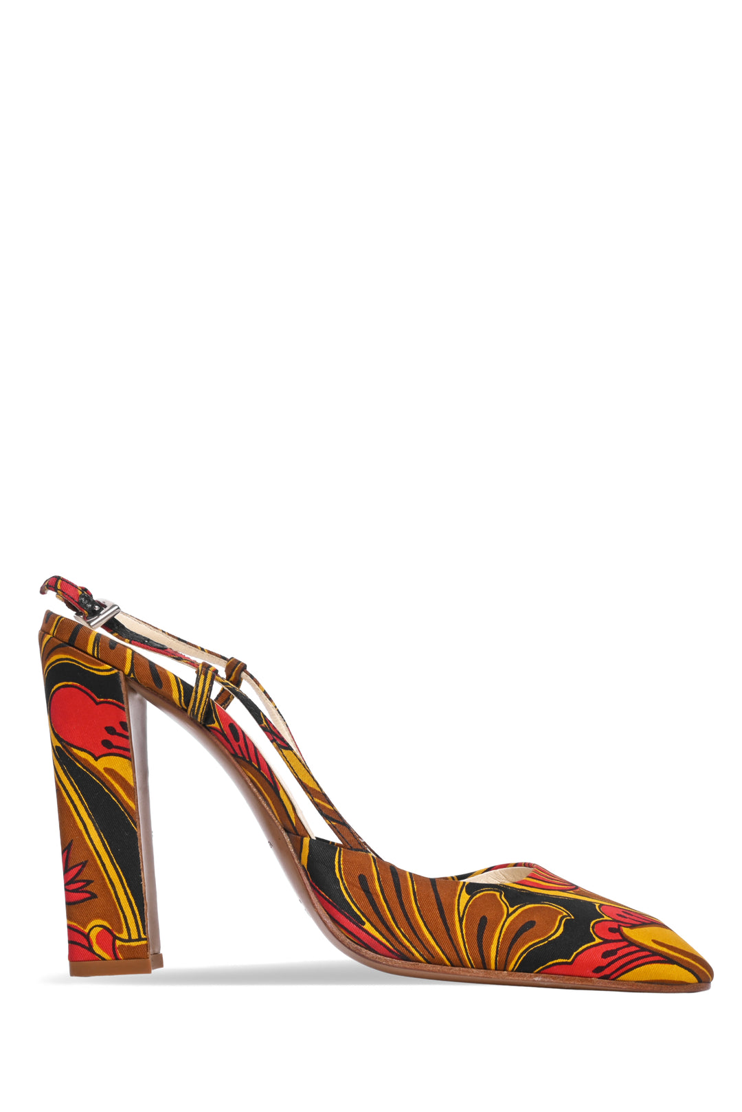 Prada Size 40 Floral Printed Slingback Pumps