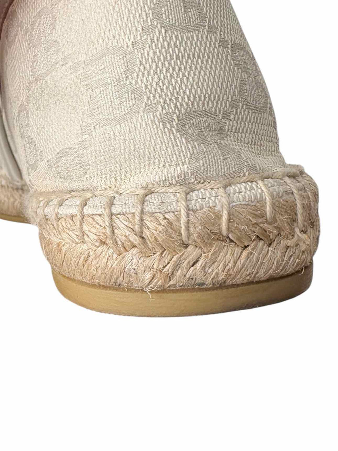 Gucci Monogram Canvas Espadrille Size 39.5 Flats