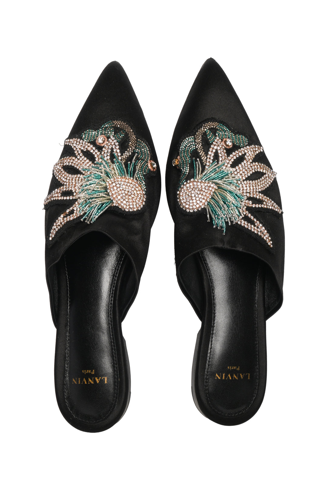 Lanvin Size 40 Satin Mules