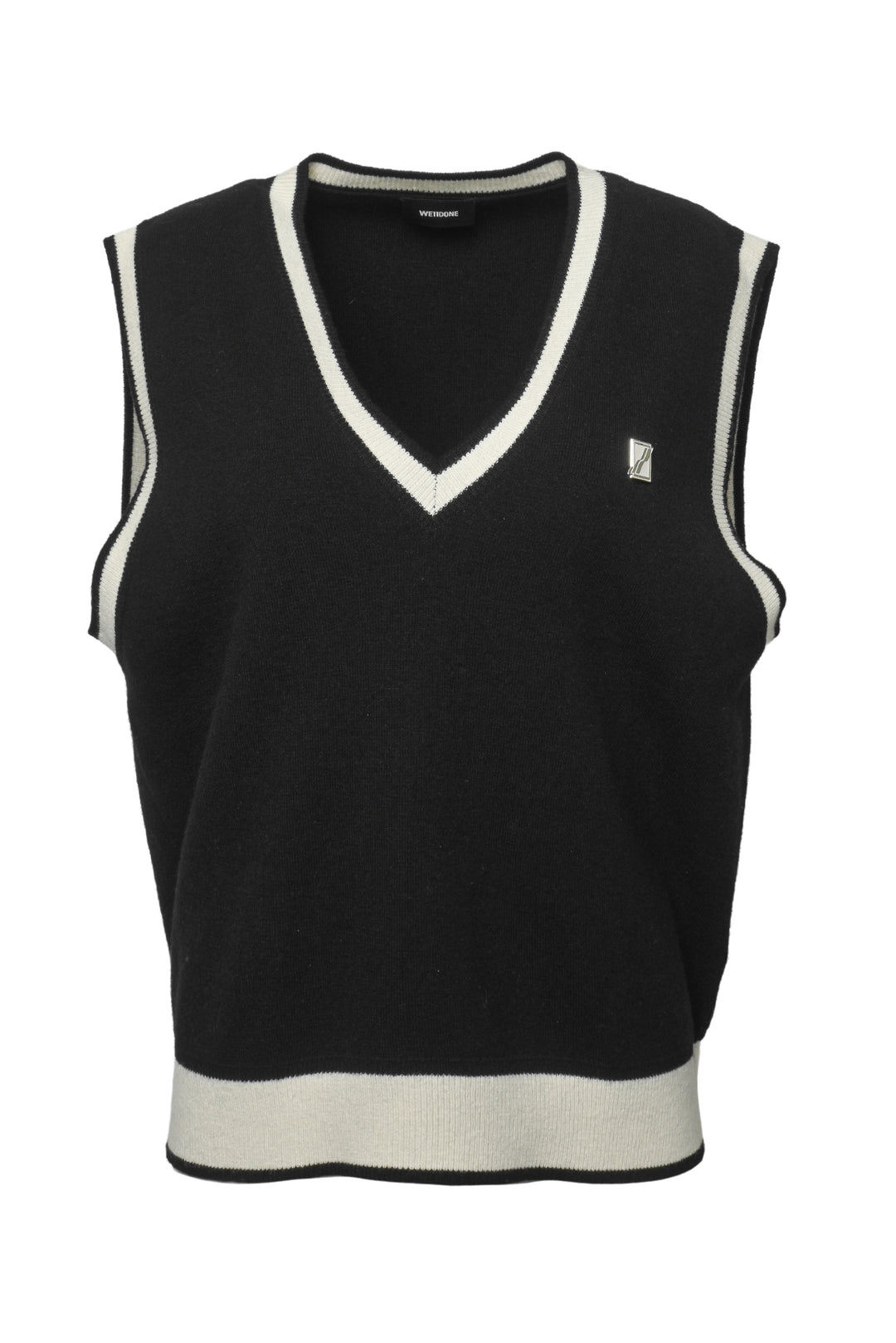 Welldone Size S Men's Logo Metal Detail Knit Vest