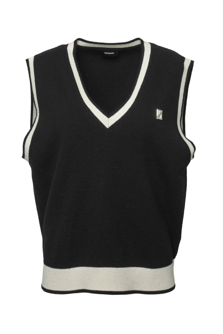 Welldone Size S Men's Logo Metal Detail Knit Vest