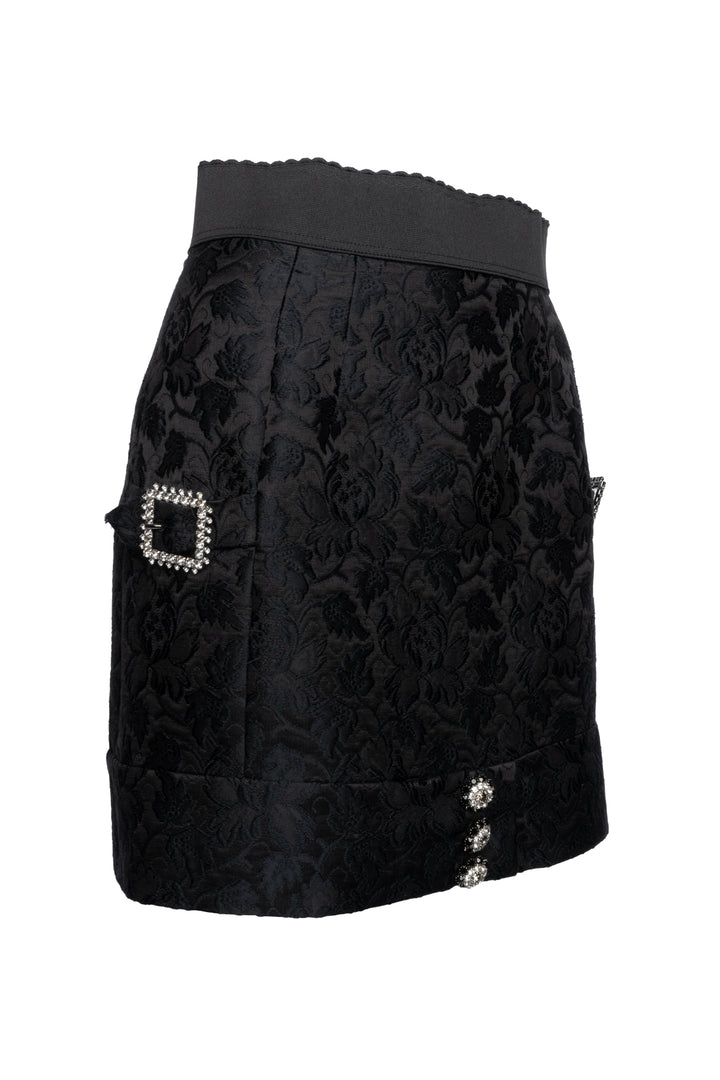 Dolce & Gabbana Size 40 Jacquard Mini Skirt