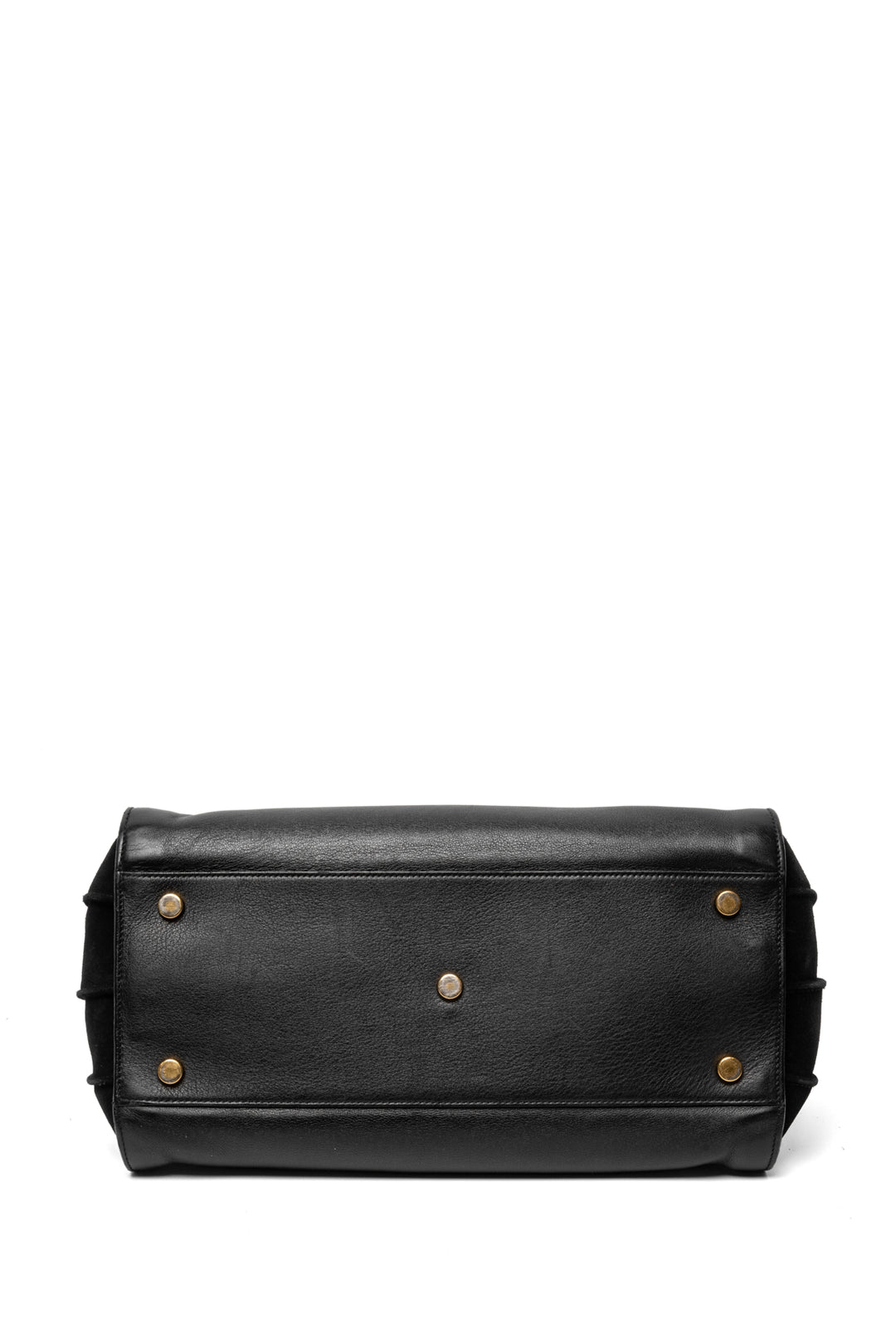 Saint Laurent Medium Smooth Leather & Suede Supple Sac De Jour Tote