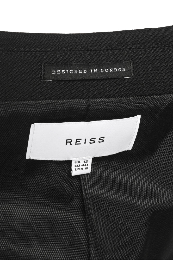 Reiss Size 8 Wren Satin Trimmed Blazer