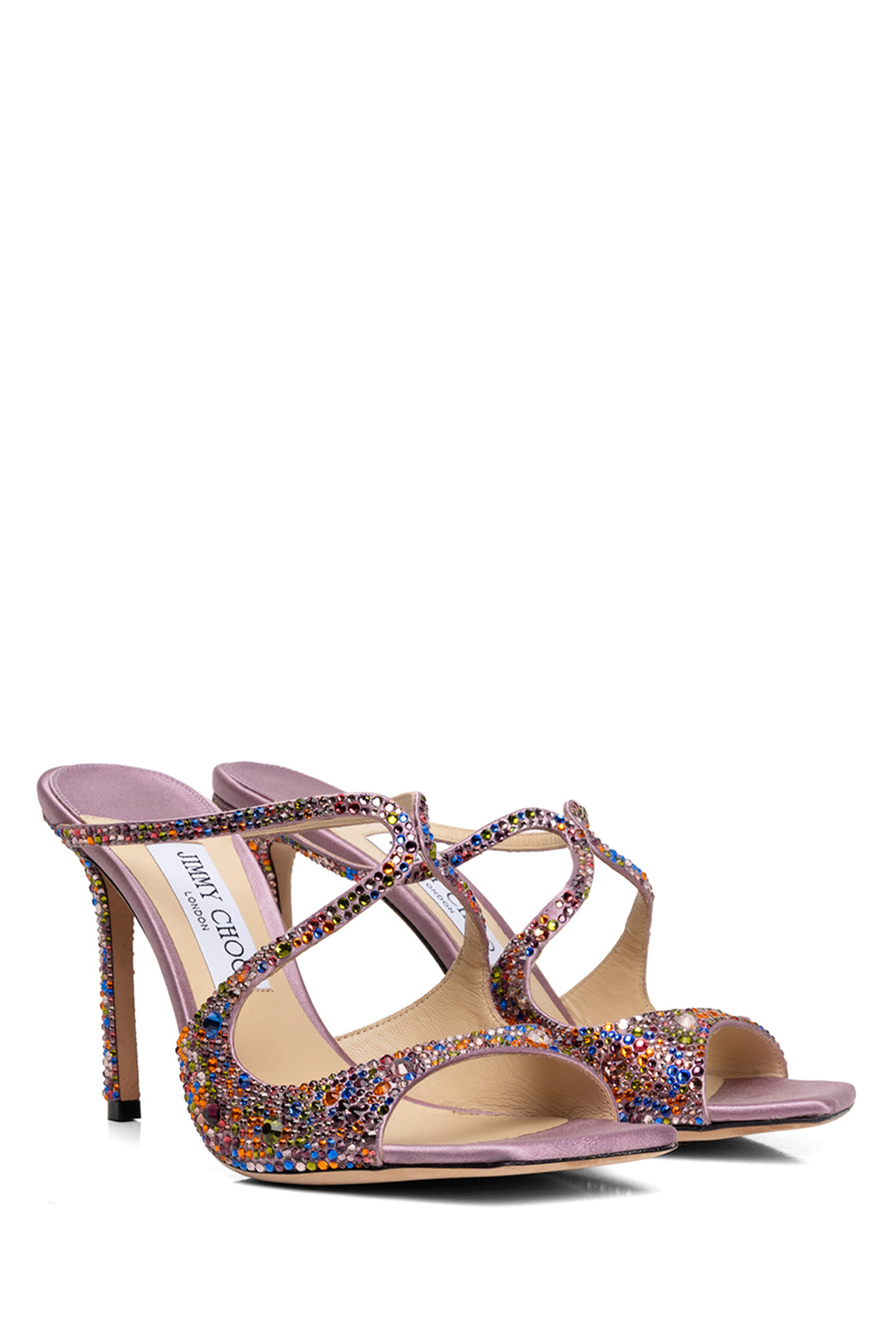 Jimmy Choo Size 38.5 Anise 95 Glitter Sandals