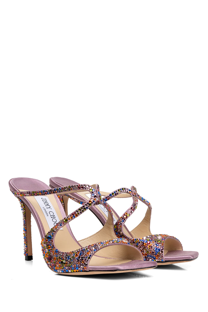 Jimmy Choo Size 38.5 Anise 95 Glitter Sandals