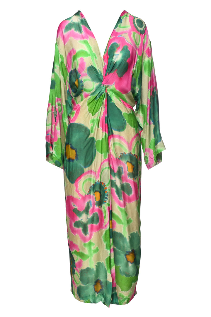 Smythe Size M Floral Twist Maxi Dress