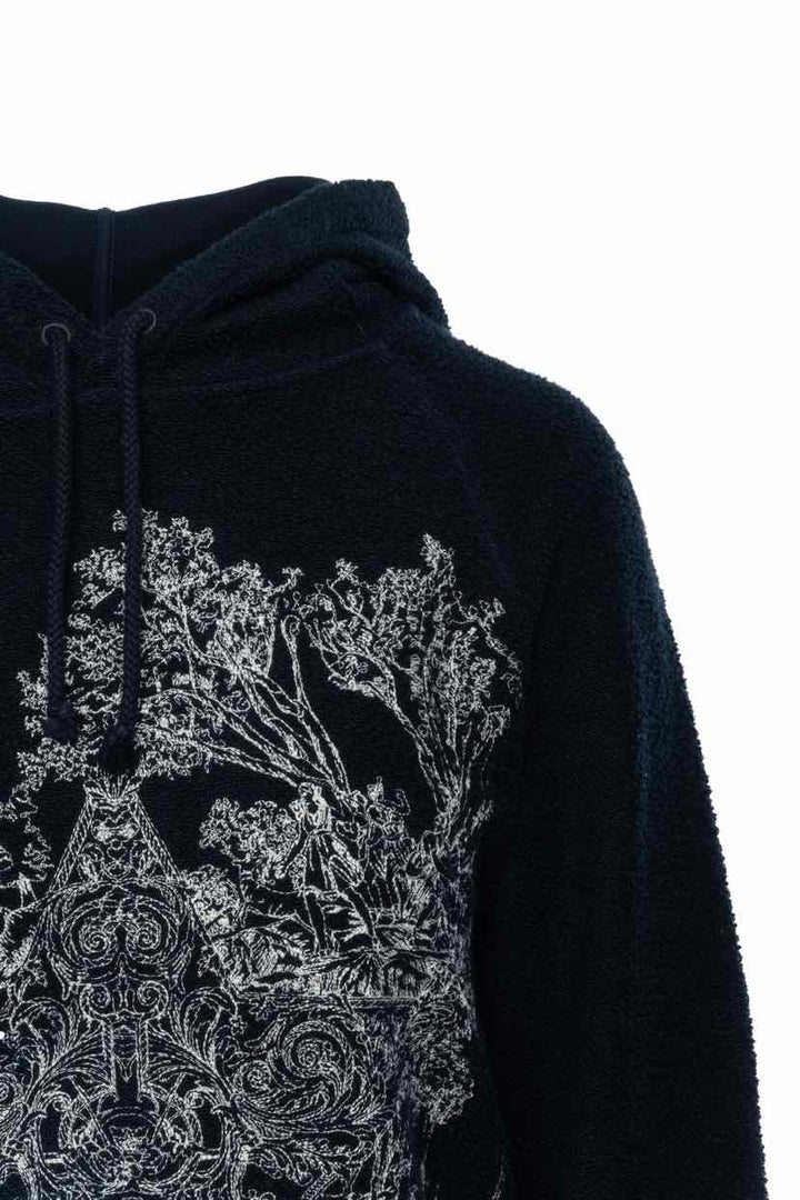 Christian Dior Size XS Graphic Embroidered Terry Hooded Sweater