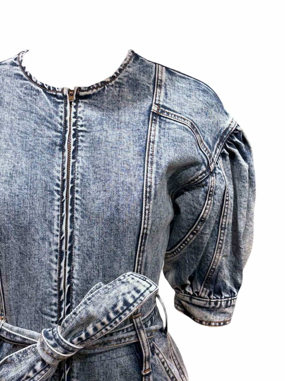 Ulla Johnson Size 2 Acid Wash Denim Jumpsuit