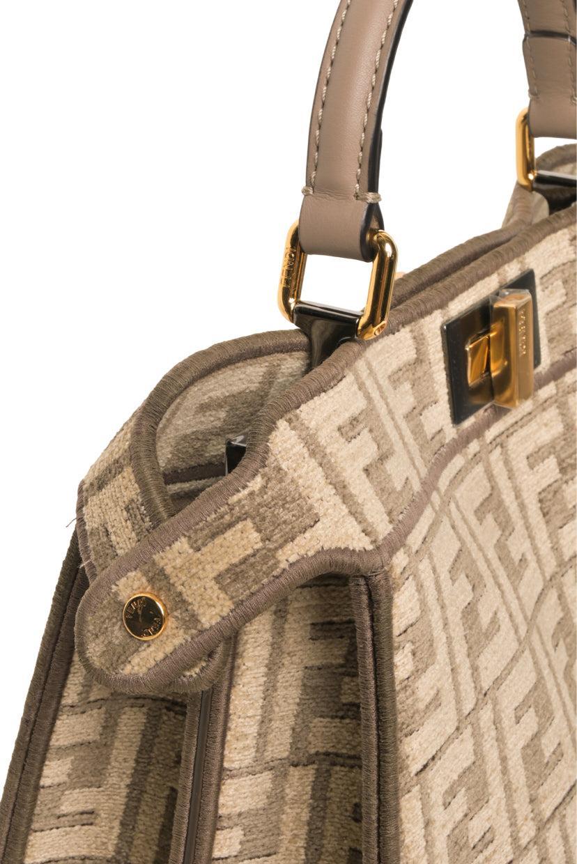 Fendi Peekaboo Iseeu Chenille Vitello Seta FF Bag