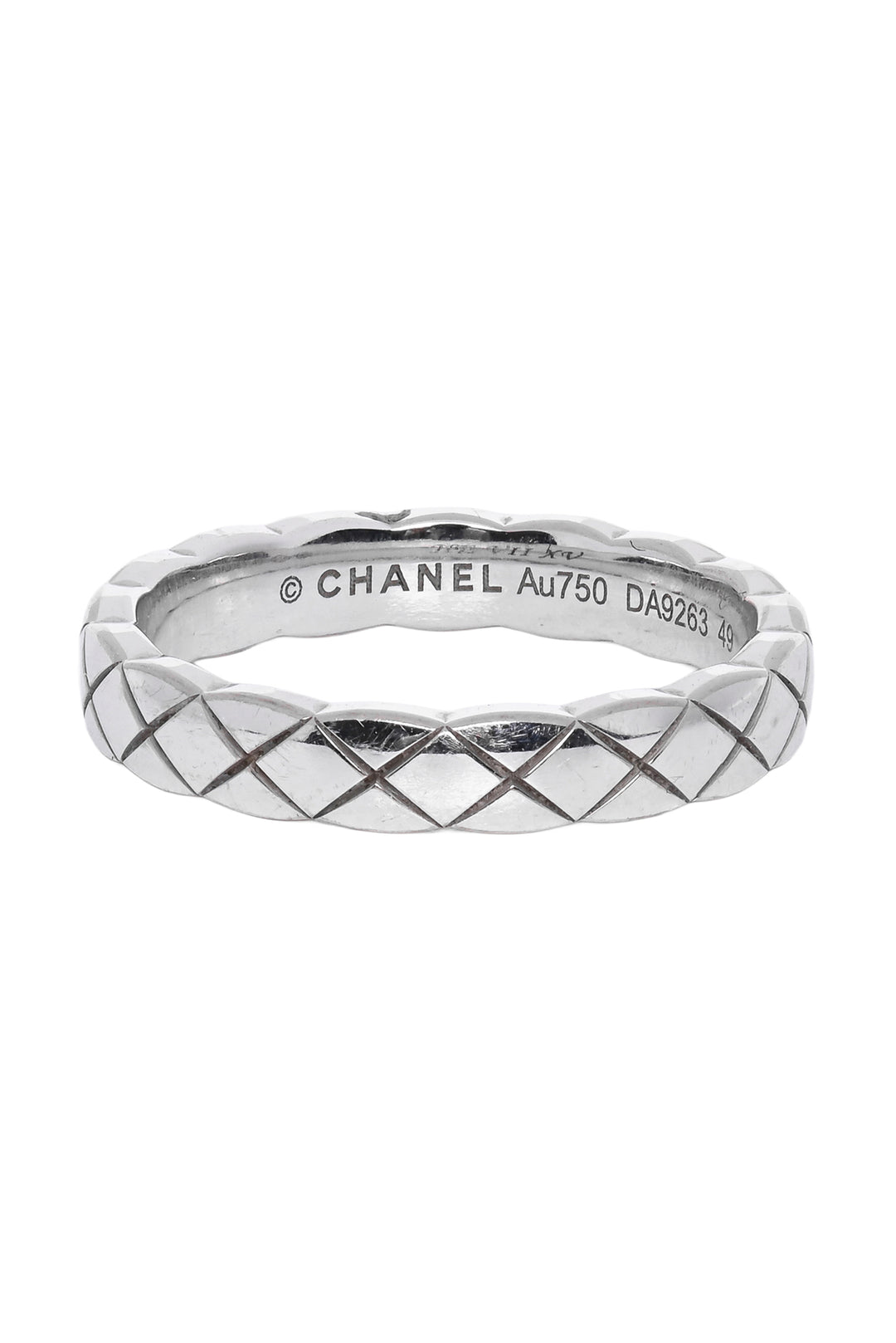 Chanel Size 4.75 18K White Gold Coco Crush Ring