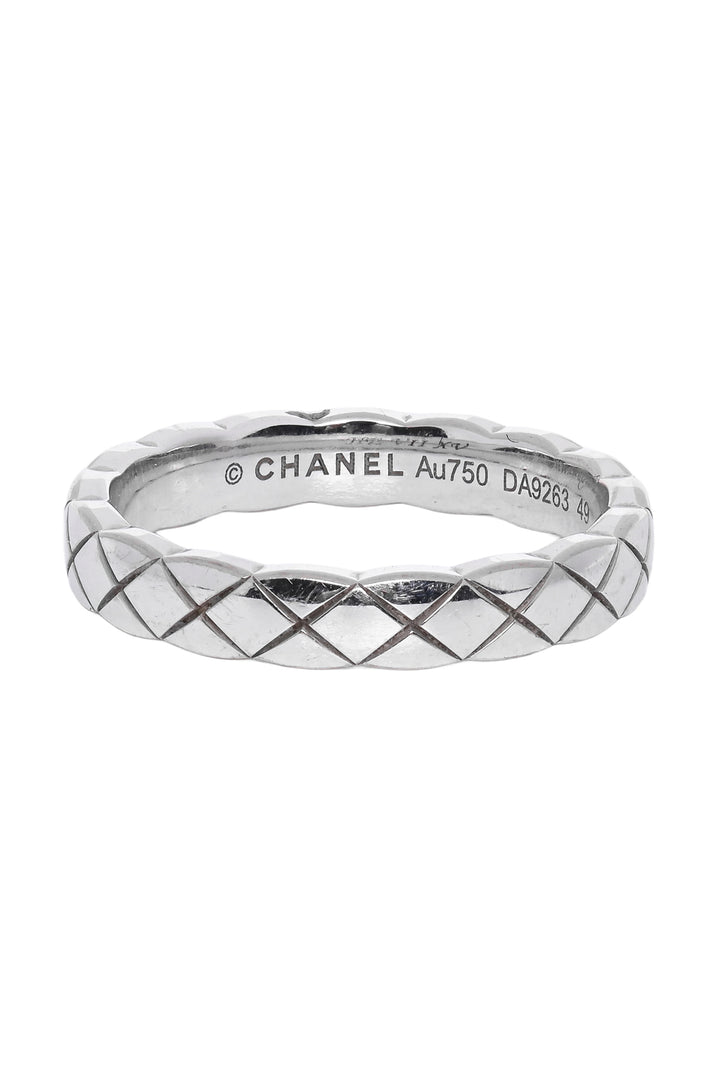 Chanel Size 4.75 18K White Gold Coco Crush Ring