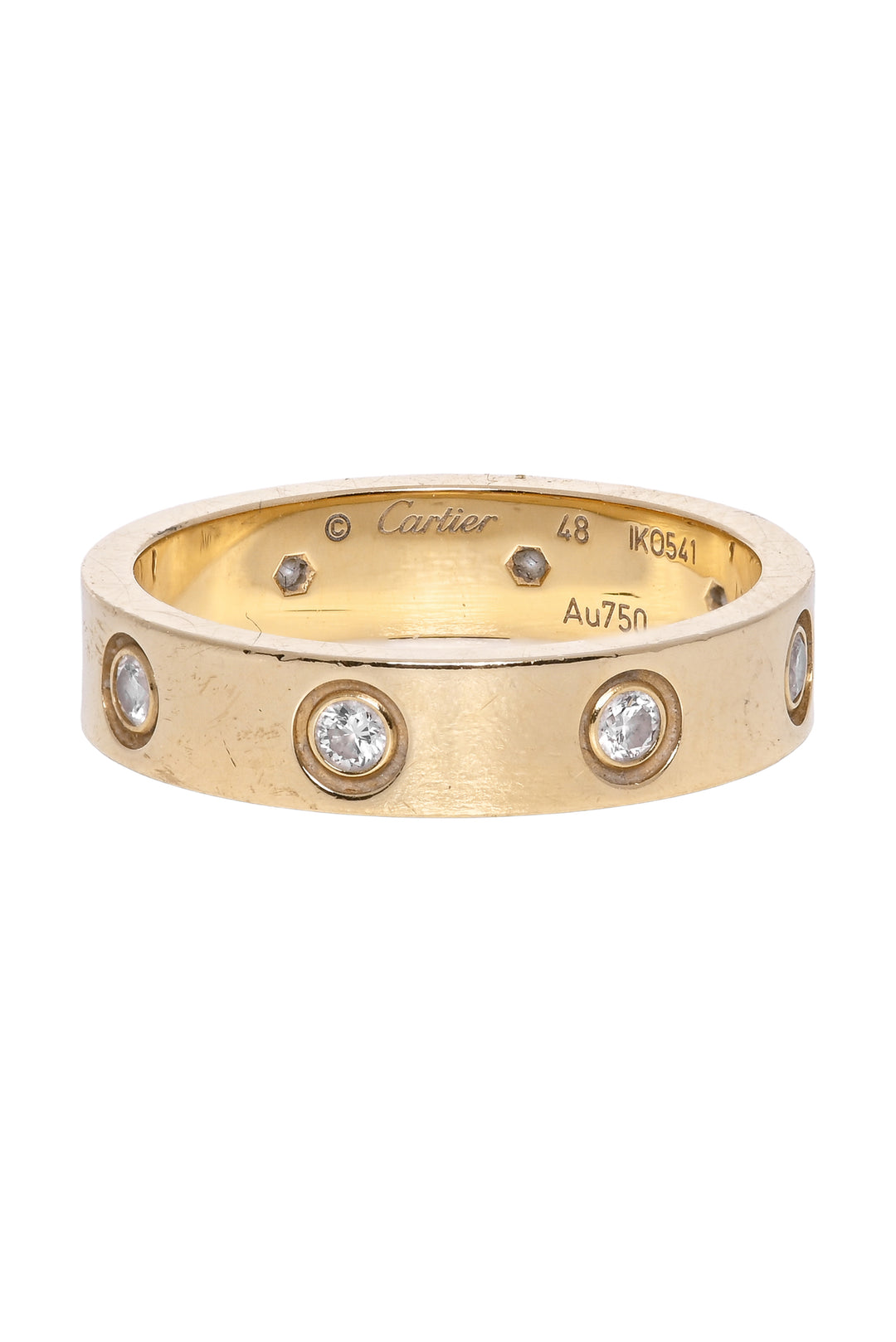 Cartier Size 4.5 2021 18K Yellow Gold 8 Diamond Love Ring