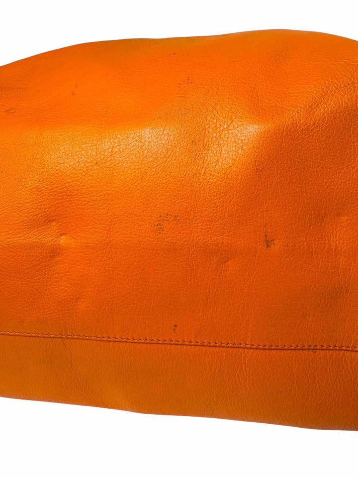 Balenciaga Large Orange Leather Tote Purse