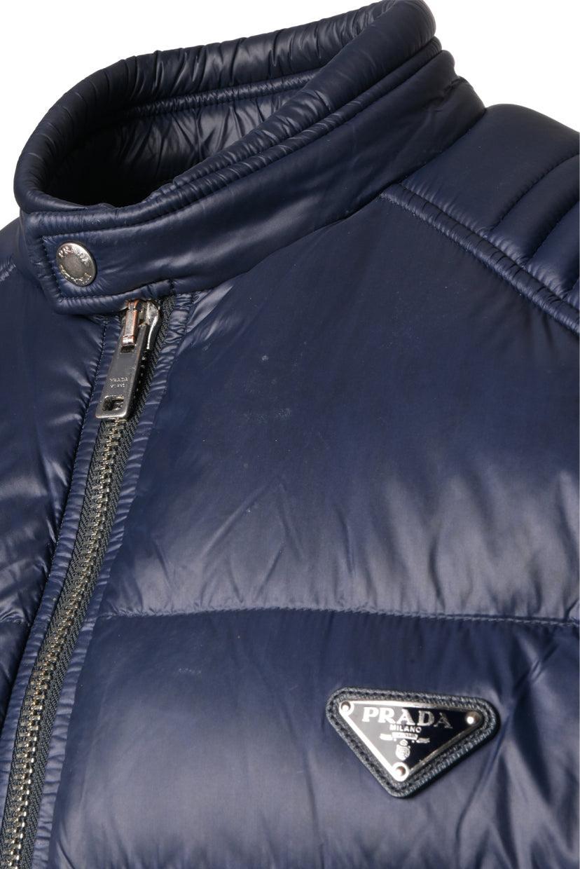 Prada Size 42 Men's 2017 Triangle Logo Quilted Down Vest