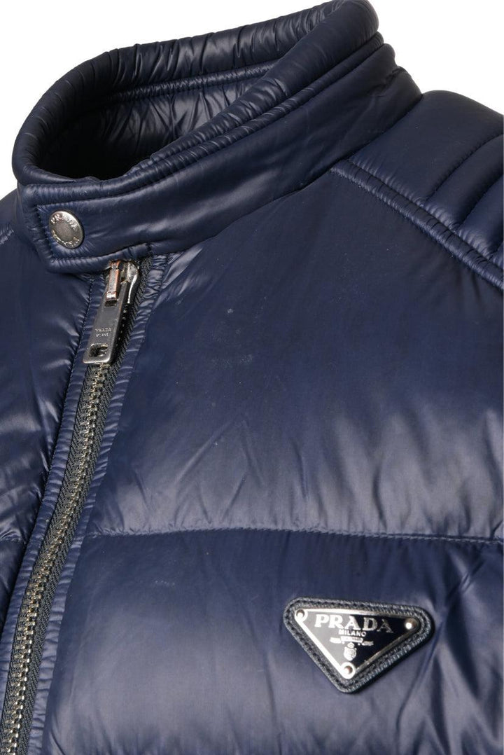 Prada Size 42 Men's 2017 Triangle Logo Quilted Down Vest