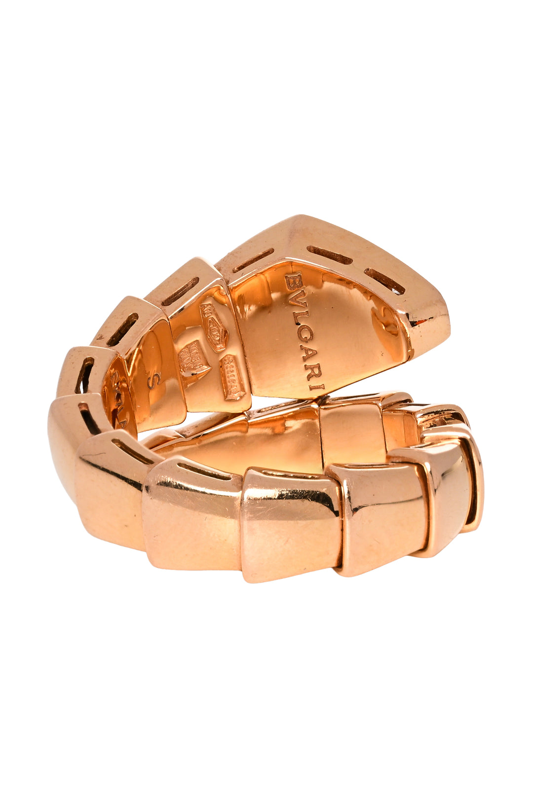 Bvlgari Size S 18K Rose Gold Serpenti Viper Ring