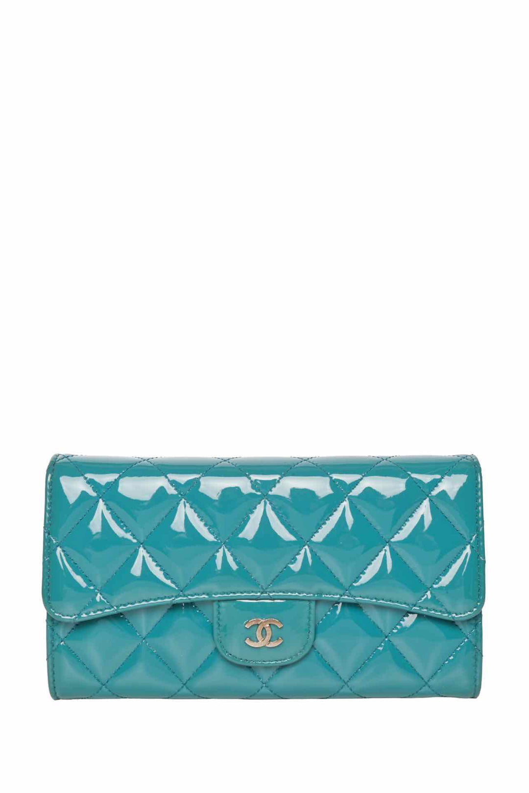 Chanel 2014-2015 Quilted Patent Flap Wallet