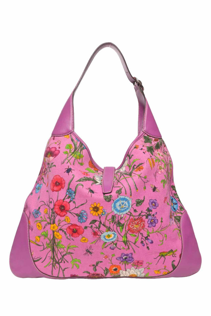 Gucci Canvas Floral Jackie Hobo