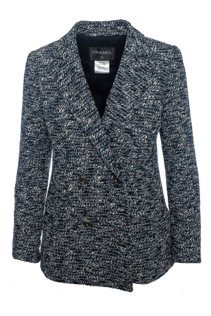 Chanel Size 34 Double Breasted Tweed Blazer