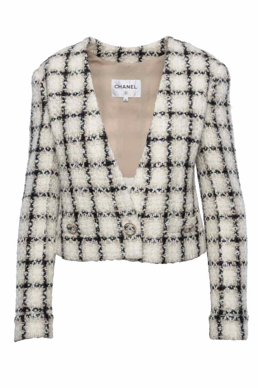 Chanel Size 36 2019 Cropped Tweed Jacket