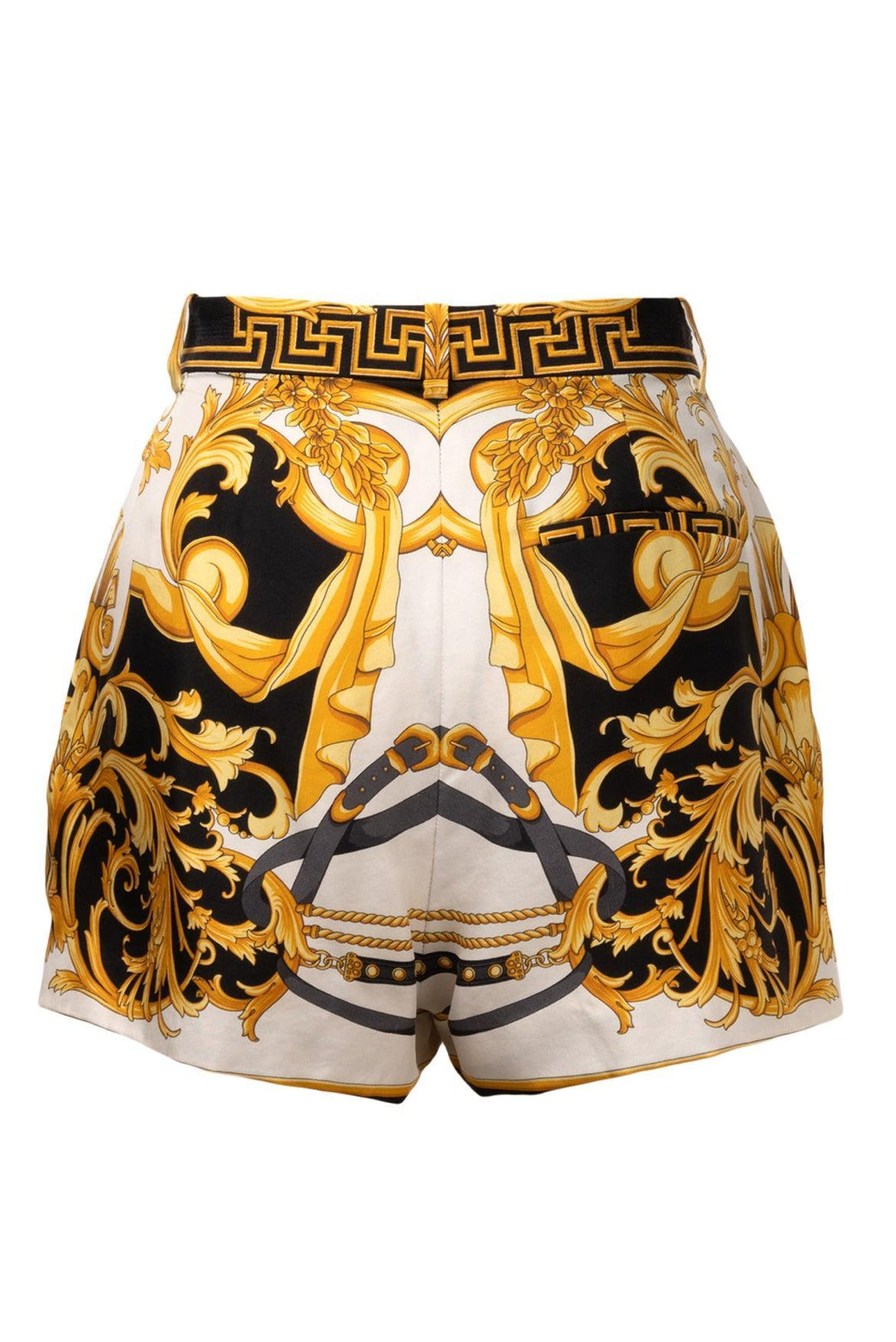 Versace Size 40 Barocco Silk Shorts