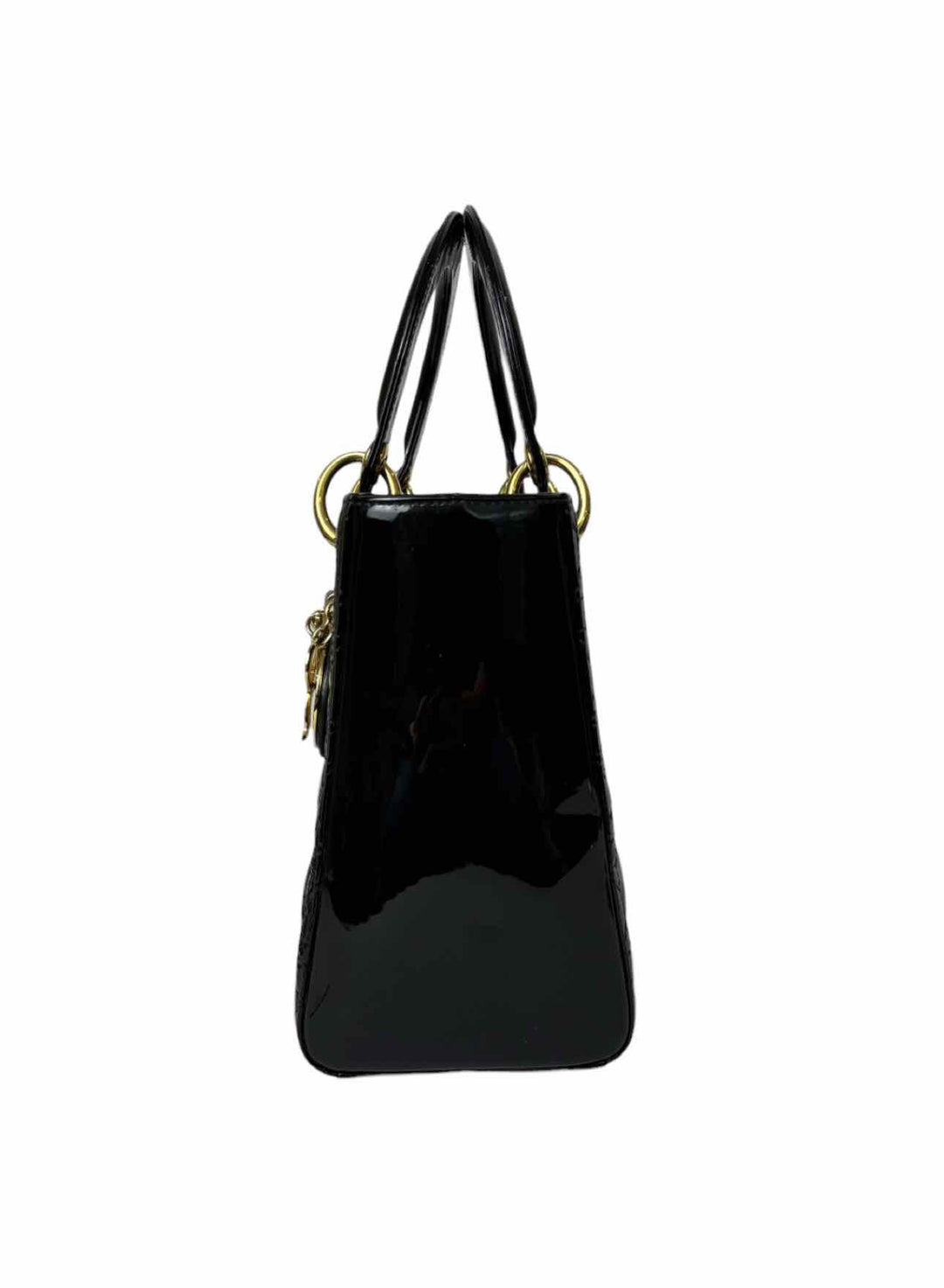 Dior Patent Leather Medium Lady Dior Purse