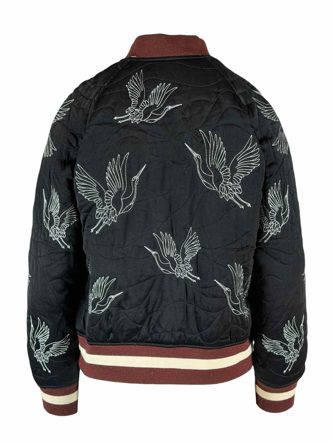 Sandro Size 2 Vogel Embroidered Bomber Jacket