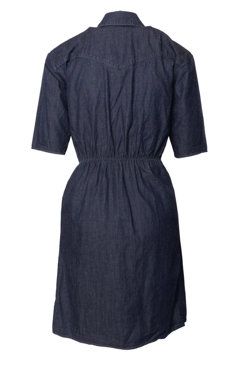 Prada Size 38 2011 Button Front Denim Mini Dress