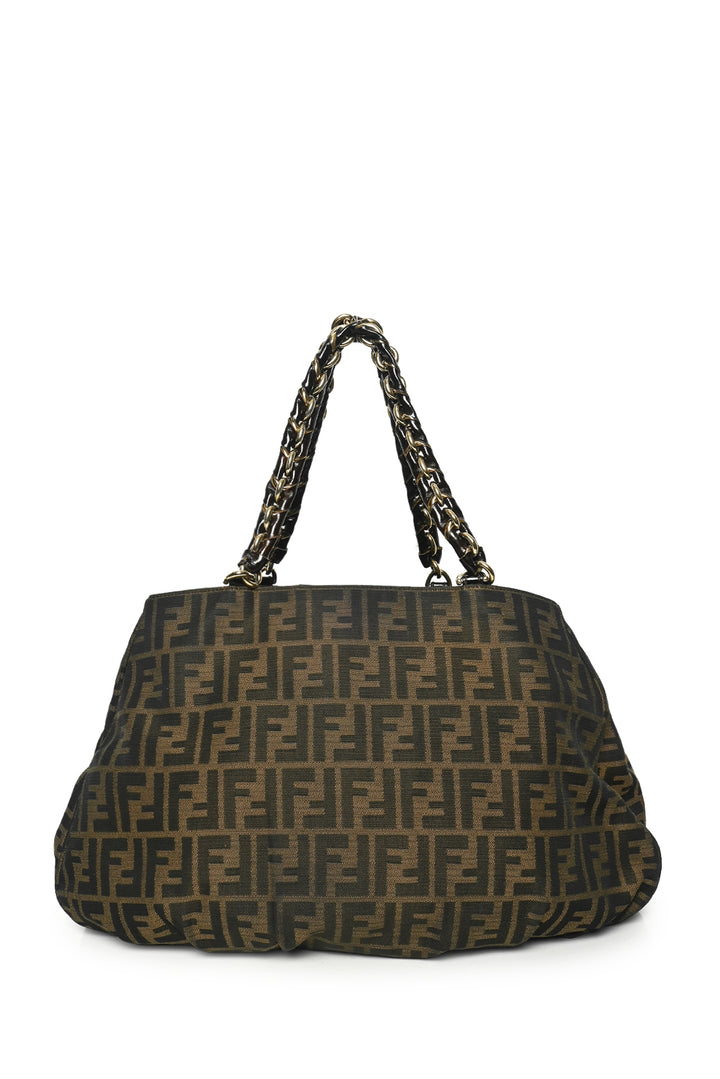 Fendi Zucca Canvas Mia Shoulder Bag