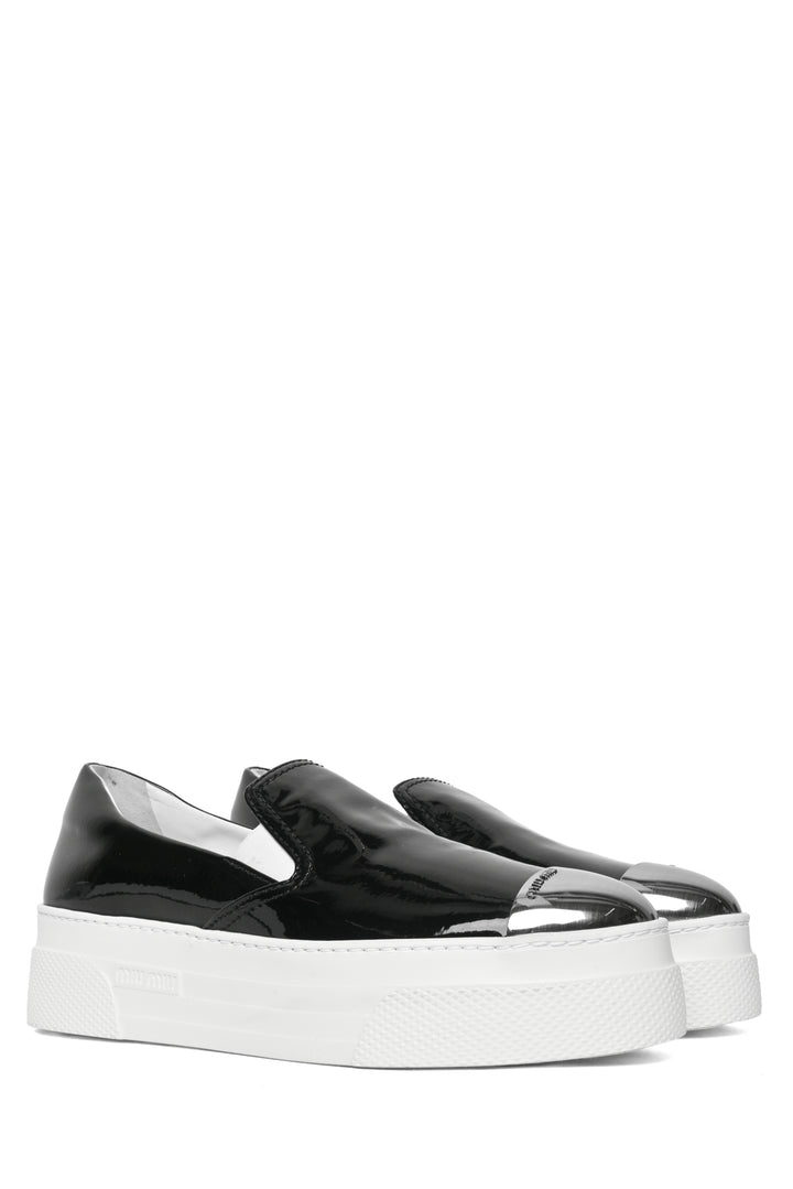 Miu Miu Size 38 Patent Slip-On Sneaker