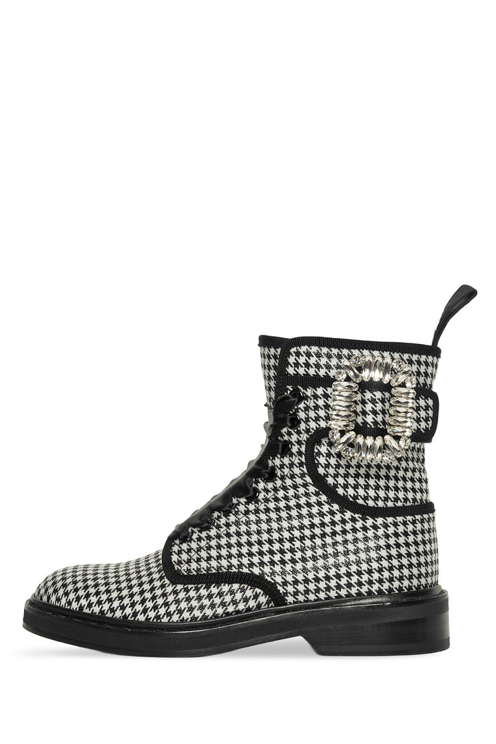Roger Vivier Size 35 Viv Ranger Houndstooth Ankle Boots