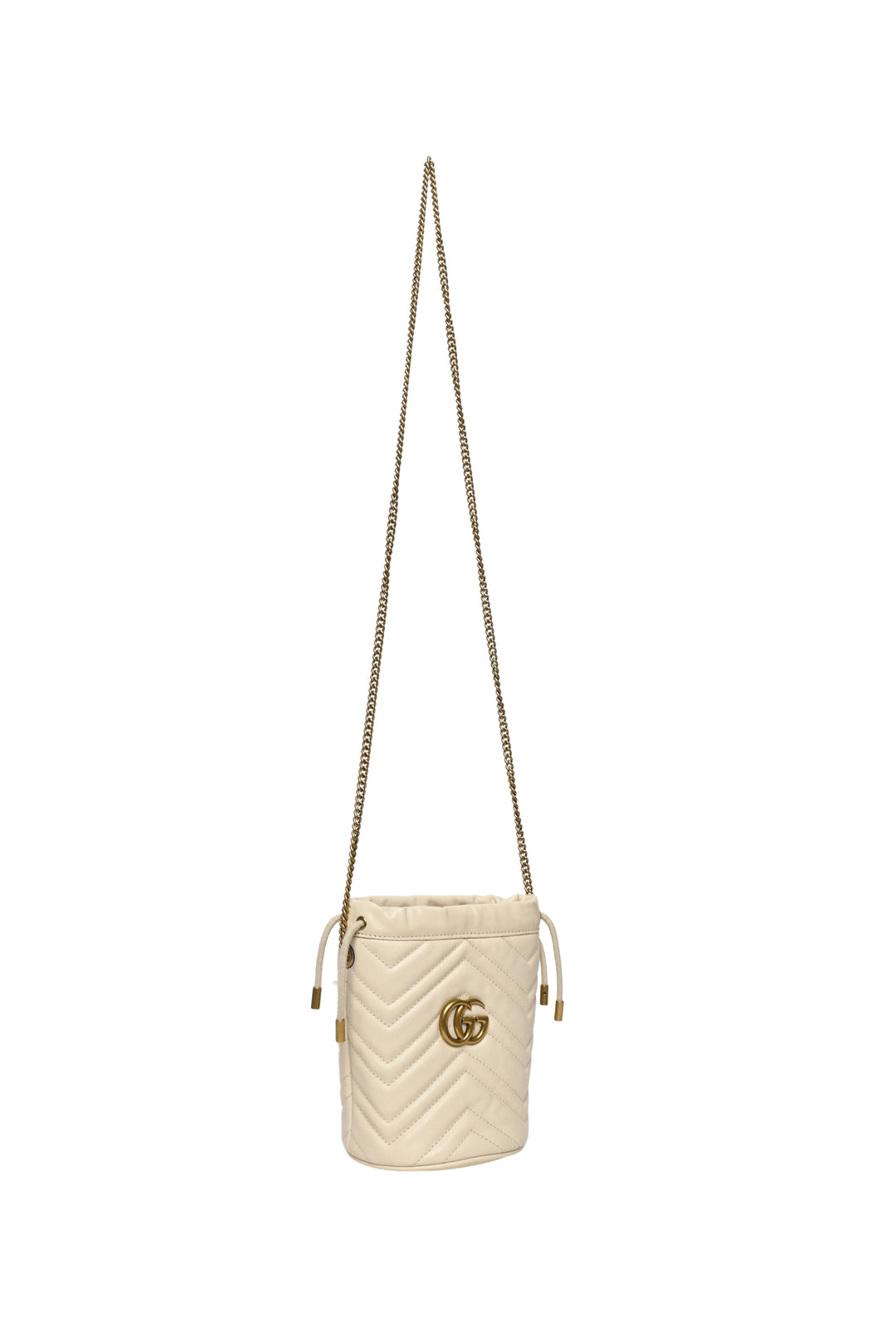 Gucci Chevron Quilted Mini Marmont Bucket Bag