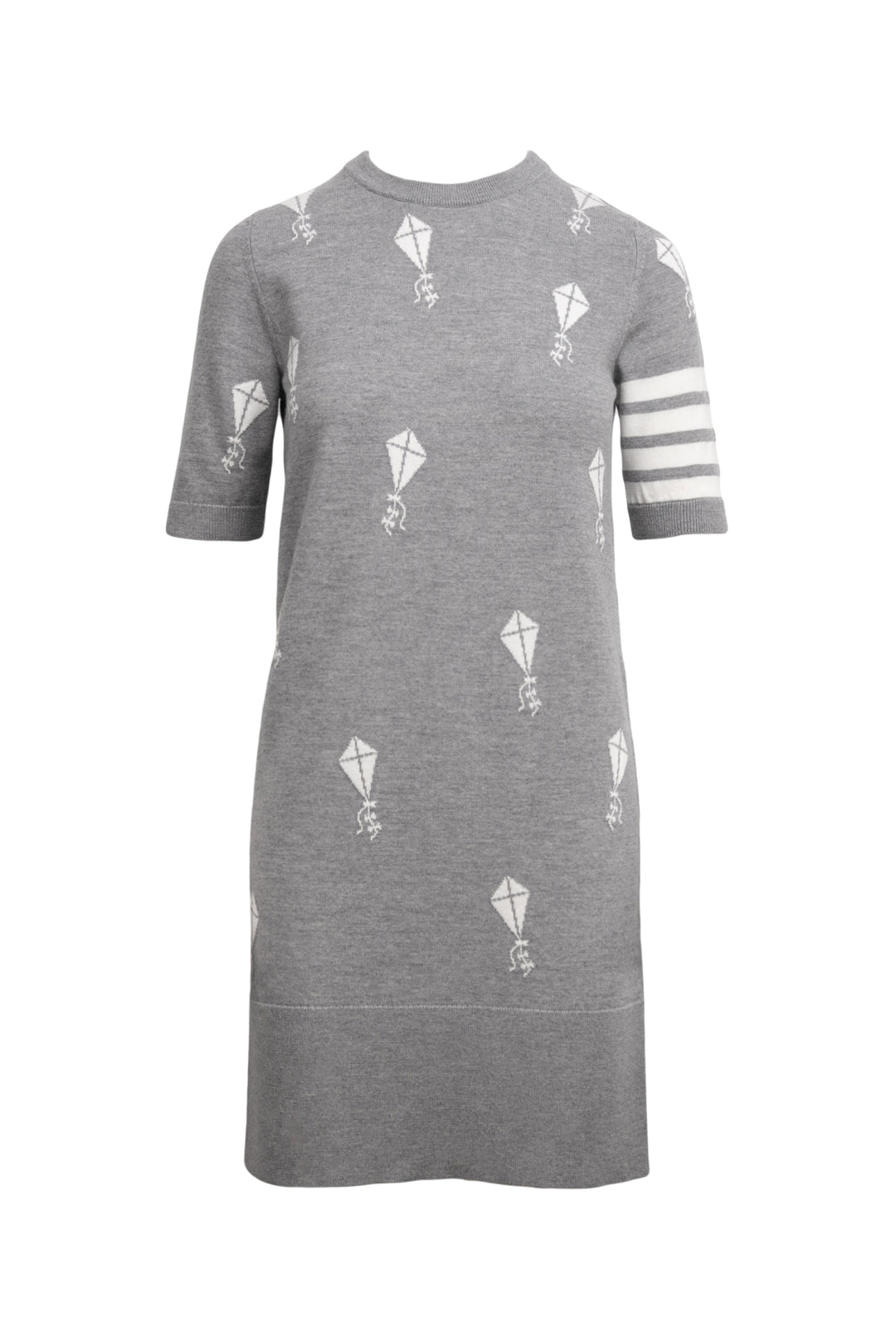 Thom Browne Size 0 Kite Print Knit Midi Dress