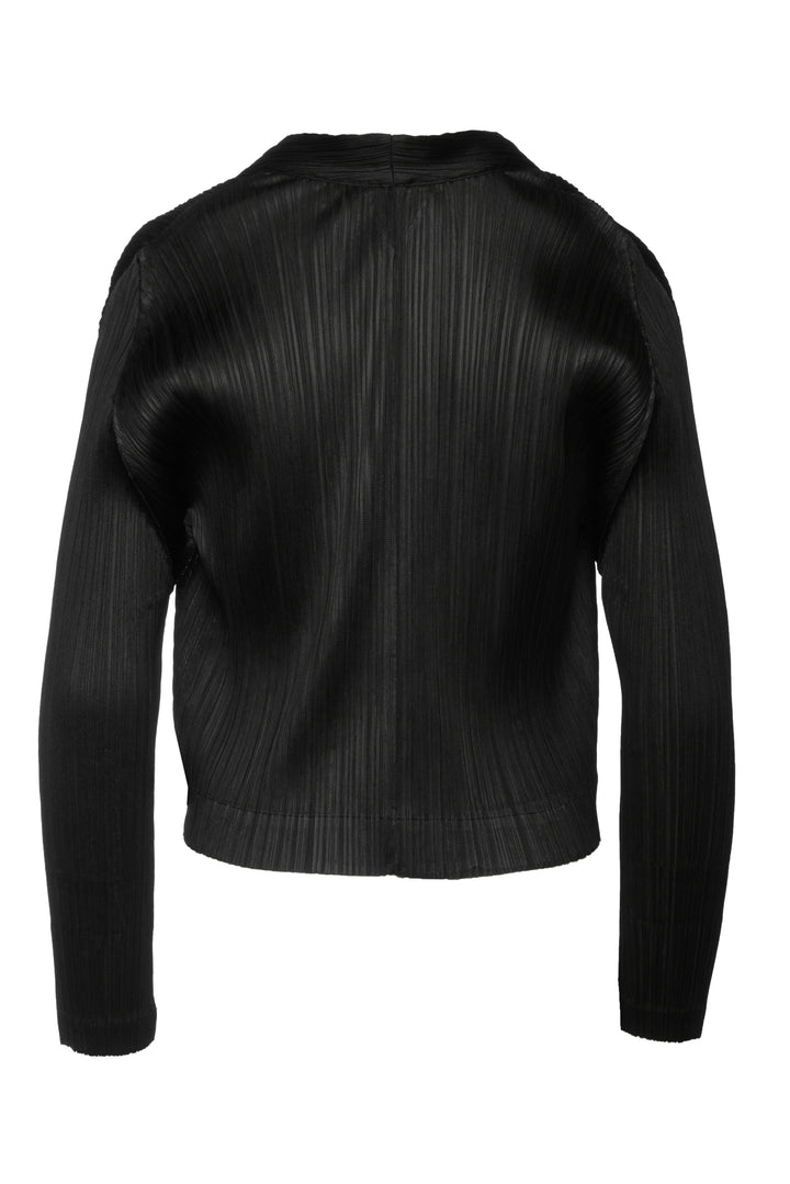 Pleats Please Size 4 Pleated Double-Breasted Jacket