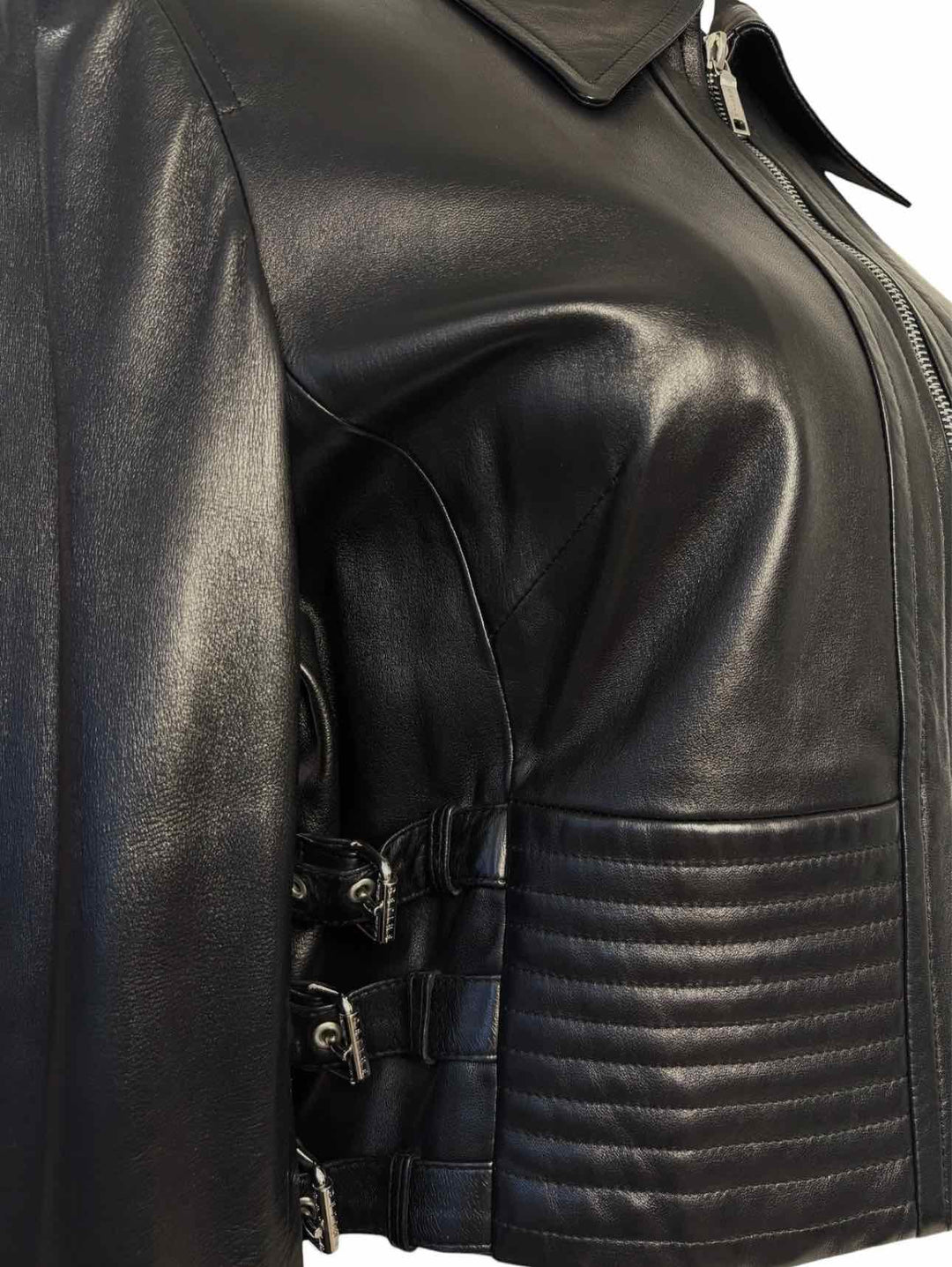 Celine Size 44 Leather Moto Jacket