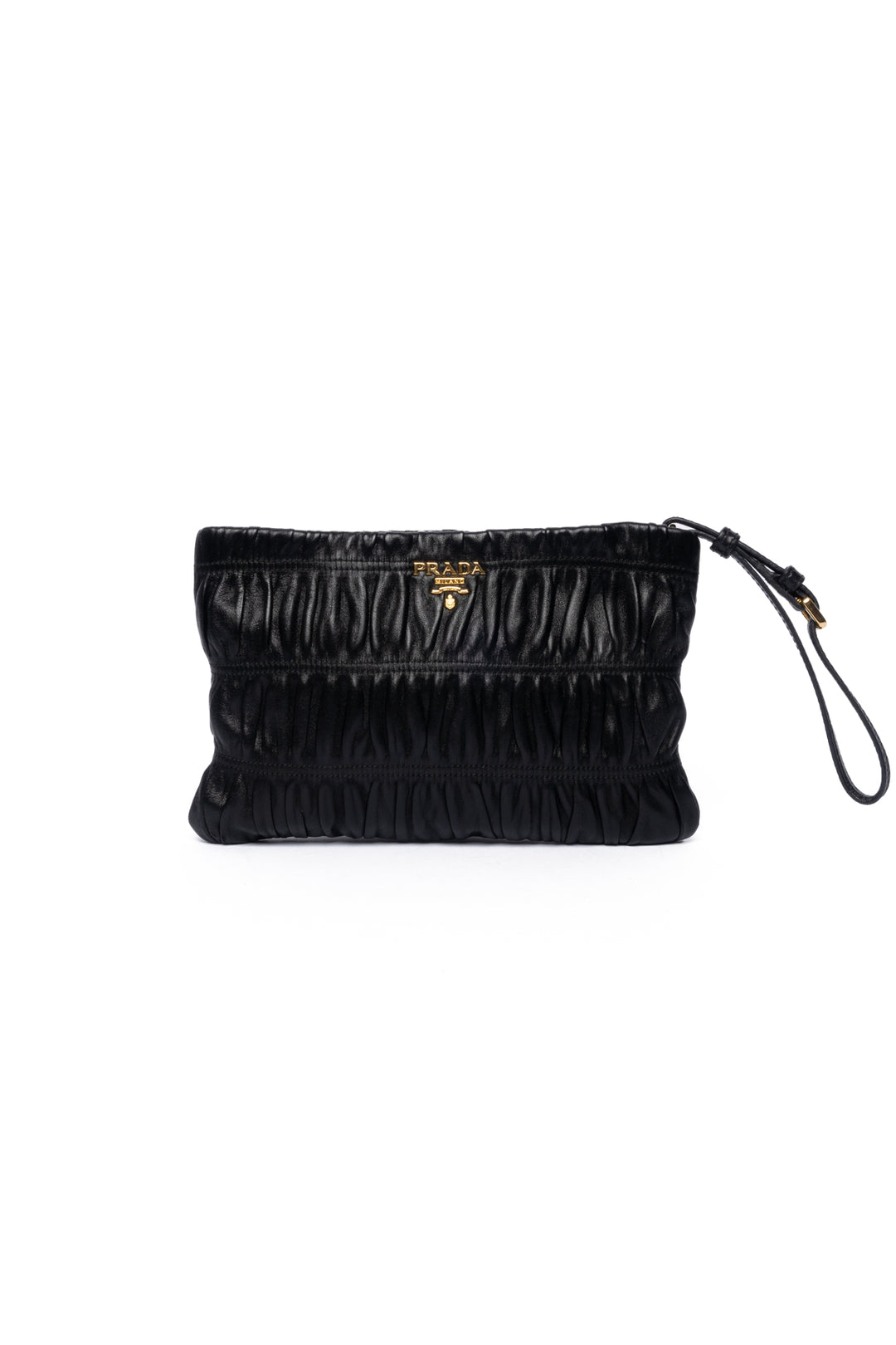 Prada Nappa Gaufre Leather Wristlet